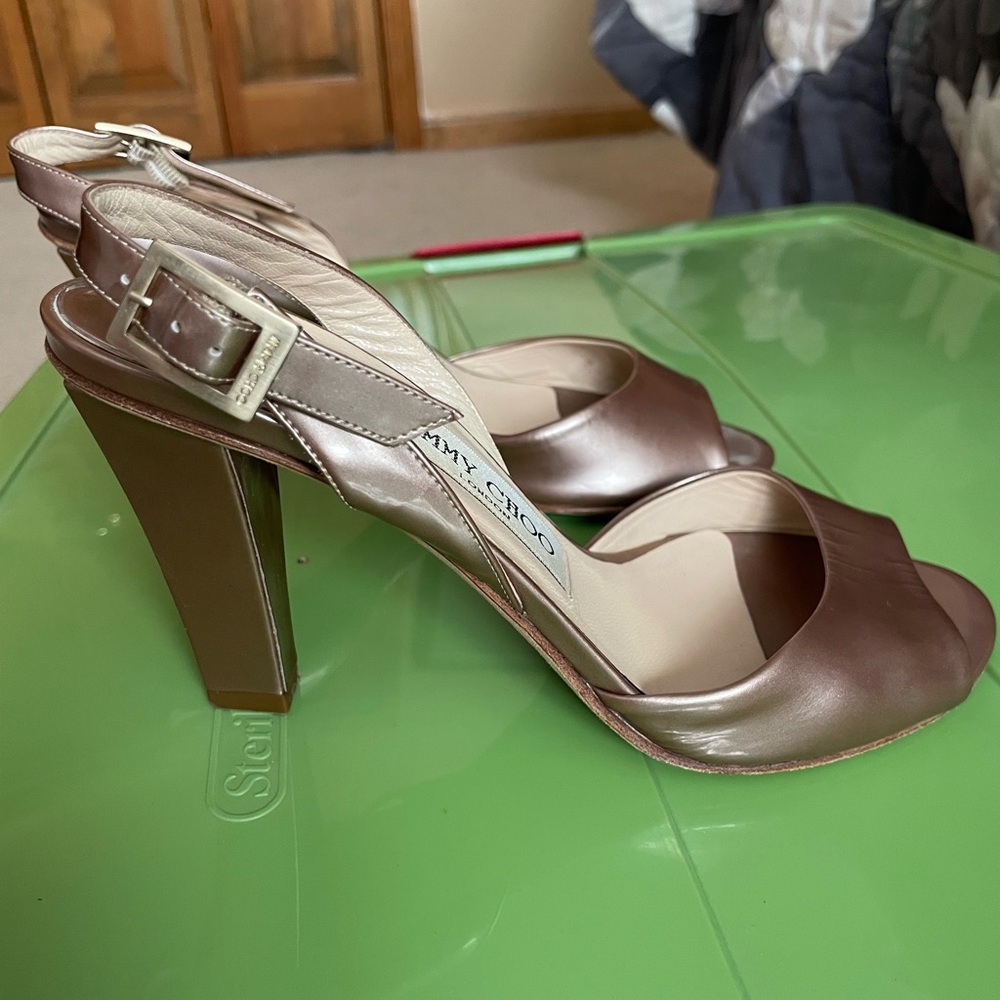 Jimmy Choo Champagne Heels - Picture 2 of 4